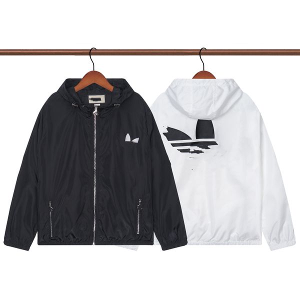 wholesale clothing men high grade clover hooded jacket spring and autumn three bar windproof sports jacket mens and womens fashion hit2023, White;black
wholesale clothing men high grade clover hooded jacket spring and autumn three bar windproof sports jacket mens and womens fashion hit2023, White;black