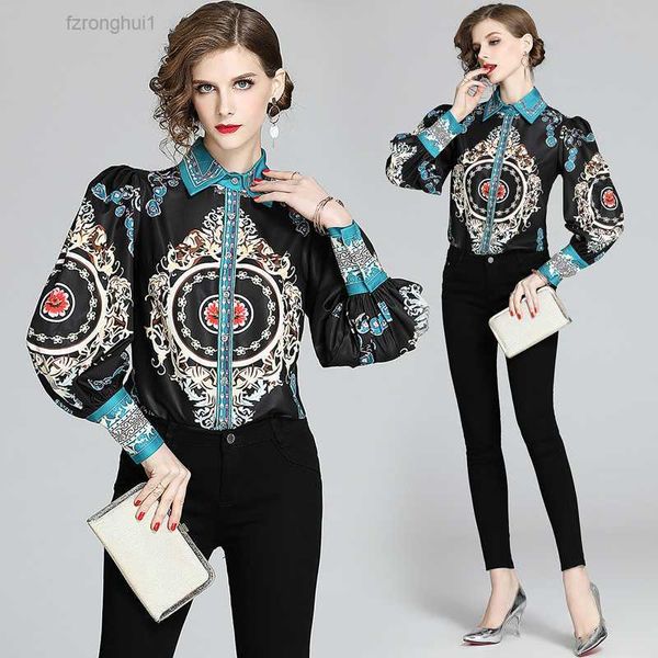 women's blouses & shirts ladies luxury retro print black casual office long sleeve spring fall runway womens button turndown new 8vvk, White
women's blouses & shirts ladies luxury retro print black casual office long sleeve spring fall runway womens button turndown new 8vvk, White