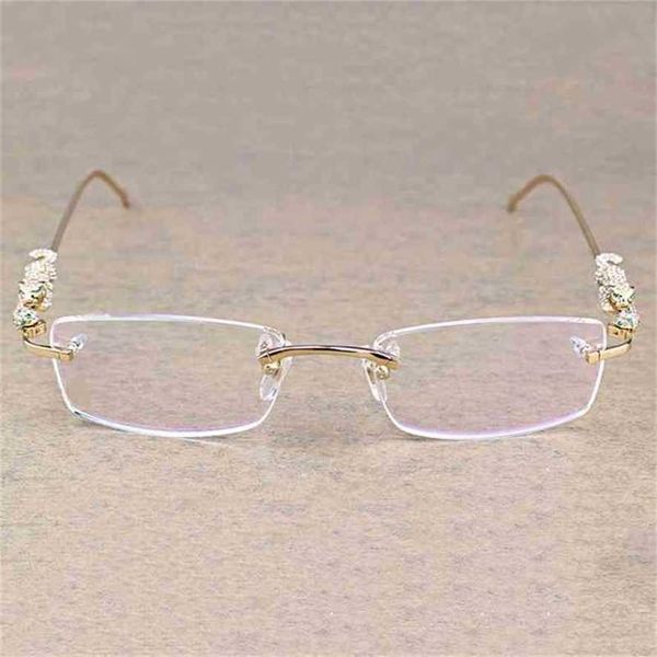 vintage leopard rimless clear stone transparent glasses frame luxury eyewear men accessories oculos eyeglasses 6384, White;black
vintage leopard rimless clear stone transparent glasses frame luxury eyewear men accessories oculos eyeglasses 6384, White;black