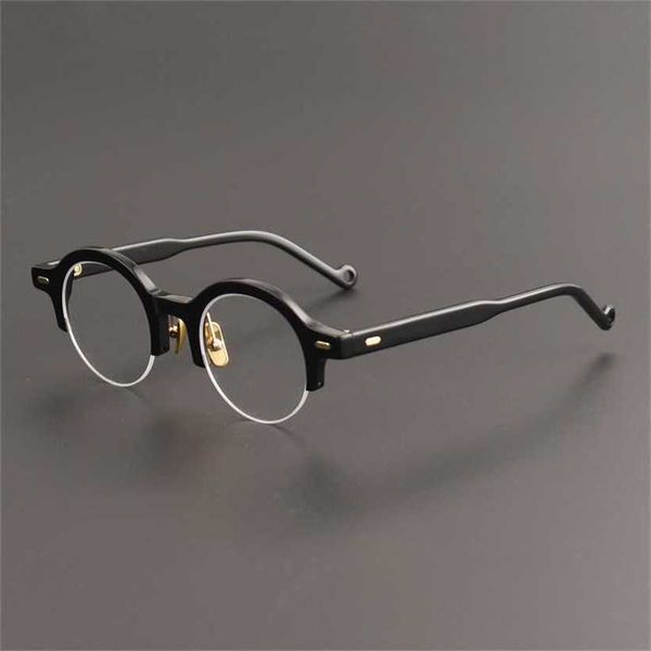 sunglasses 2023 new japanese designer's handmade plate eyeglass male and female half frame artistic myopia matching degree, White;black
sunglasses 2023 new japanese designer's handmade plate eyeglass male and female half frame artistic myopia matching degree, White;black