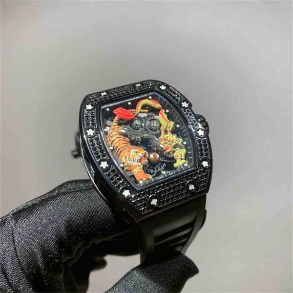tiger mens mechanics watch luxury richa men's dragon flywheel mechanical full drill watch natural tape butterfly buckle 42mm high quali, Slivery;black
tiger mens mechanics watch luxury richa men's dragon flywheel mechanical full drill watch natural tape butterfly buckle 42mm high quali, Slivery;black