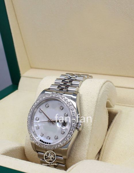 clean factory 36mm cal.3235 126334 datejust 116200 36mm jubilee mop diamond dial 1.95ct bezel watch, Slivery;brown
clean factory 36mm cal.3235 126334 datejust 116200 36mm jubilee mop diamond dial 1.95ct bezel watch, Slivery;brown