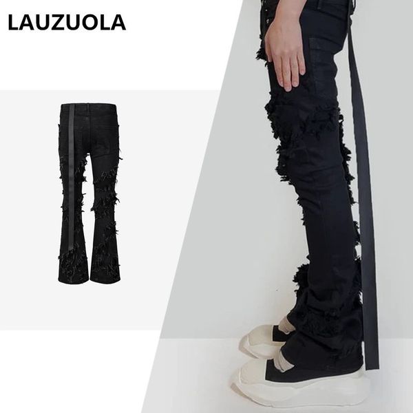 men s pants luxury stretch black denim hip hop rugged tassels flared jeans man pant 230313
men s pants luxury stretch black denim hip hop rugged tassels flared jeans man pant 230313
