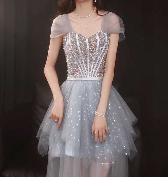 blue sequin prom dresses square collar cap sleeve shiny a-line off shoulder formal banquet celebrity guests evening gowns new 2023, Black;red
blue sequin prom dresses square collar cap sleeve shiny a-line off shoulder formal banquet celebrity guests evening gowns new 2023, Black;red