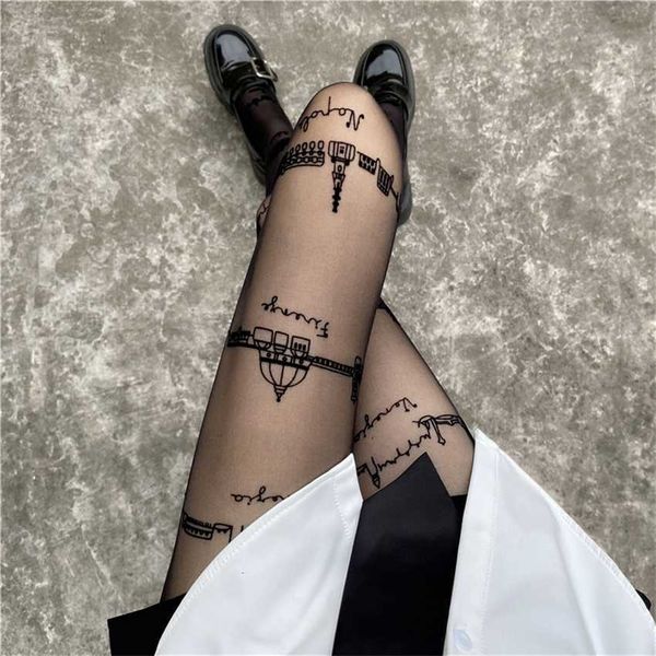 city printed flocked stockings for women ultra-thin arbitrary cut anti-hook silk pantyhose english letter, Black;white
city printed flocked stockings for women ultra-thin arbitrary cut anti-hook silk pantyhose english letter, Black;white