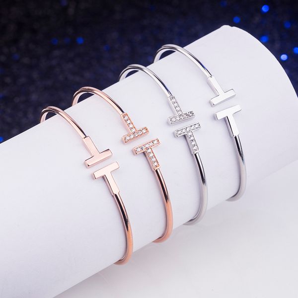s925 sterling silver double t opening bracelet letter simple spring style european and american fashion all-match female silver head accesso, Golden;silver
s925 sterling silver double t opening bracelet letter simple spring style european and american fashion all-match female silver head accesso, Golden;silver