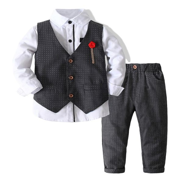 suits autumn kids boys gentleman clothes outfits long sleeve white shirtwaistcoatpants formal 3pcs wedding birthday dress suit 230313, Black
suits autumn kids boys gentleman clothes outfits long sleeve white shirtwaistcoatpants formal 3pcs wedding birthday dress suit 230313, Black