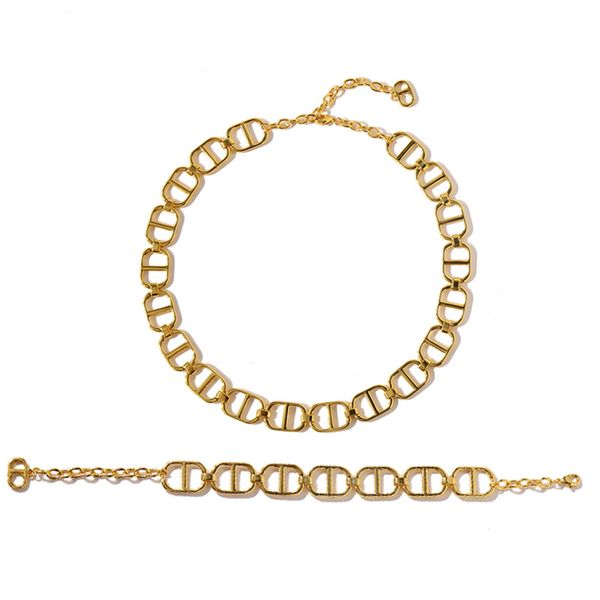 fashion bracelet necklace copper gilded exquisite letter shape personalized simple classic style gift for lover, Black
fashion bracelet necklace copper gilded exquisite letter shape personalized simple classic style gift for lover, Black