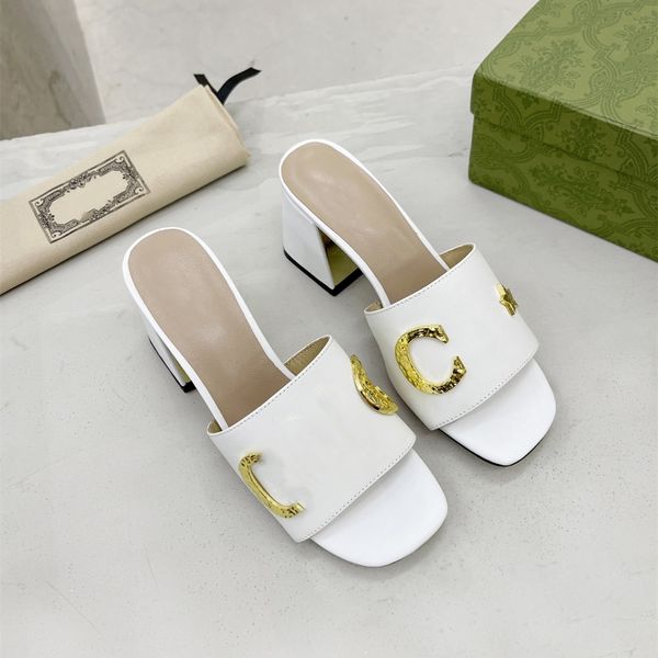 2023 fashion women metal buckle sandals slippers designer vintage kitten thick high leather high heels, Black
2023 fashion women metal buckle sandals slippers designer vintage kitten thick high leather high heels, Black