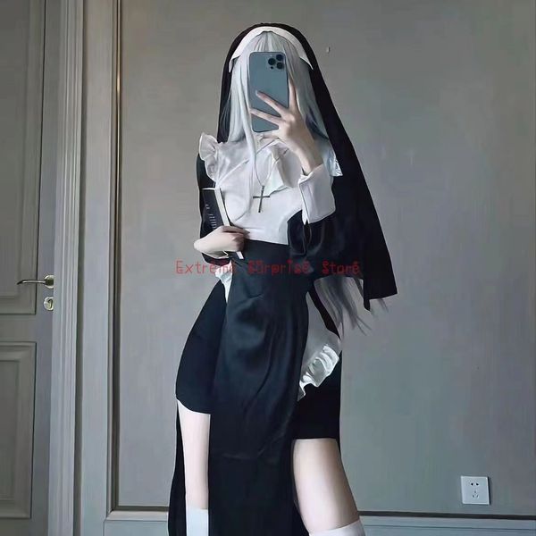 pyjamas anime xs-3xl oversize cosplay chowbie nuns costume uniform black dress halloween costumes for women 230313, Red;black
pyjamas anime xs-3xl oversize cosplay chowbie nuns costume uniform black dress halloween costumes for women 230313, Red;black