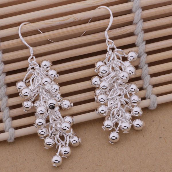 925silver plated beaded earrings dangles fashion jewelry men wemon for party gift 10pairs/lot, Silver
925silver plated beaded earrings dangles fashion jewelry men wemon for party gift 10pairs/lot, Silver