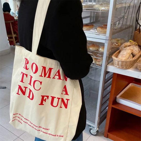 shopping bags women canvas shoulder romantic printing ladies casual handbag tote large capacity cotton reusable beach 230313
shopping bags women canvas shoulder romantic printing ladies casual handbag tote large capacity cotton reusable beach 230313