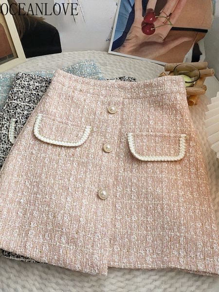 skirts pantalones tweed skirts women contrast color beading a-line sweet autumn winter faldas korean fashion elegant retro jupe femme 230313, Black
skirts pantalones tweed skirts women contrast color beading a-line sweet autumn winter faldas korean fashion elegant retro jupe femme 230313, Black
