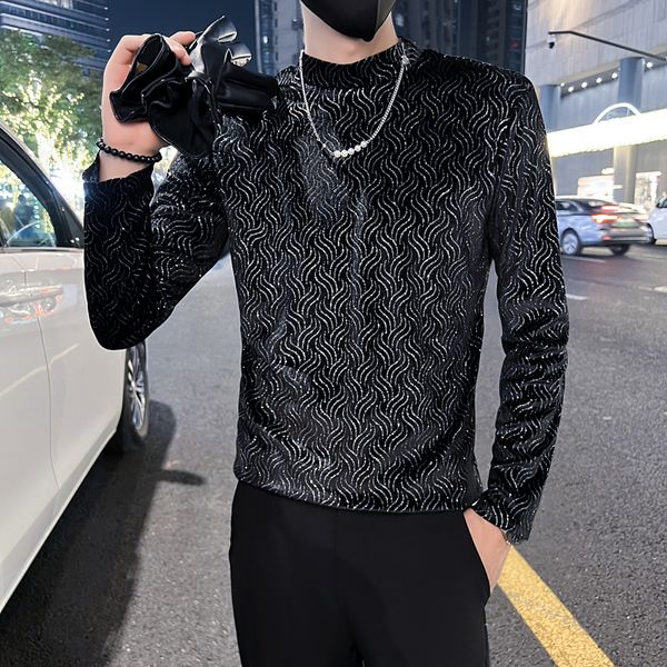 british style men t shirt autumn new knitted t-shirts mens long sleeve streetwear slim fit casual turtleneck bottom tees shirts s-3xl, White;black
british style men t shirt autumn new knitted t-shirts mens long sleeve streetwear slim fit casual turtleneck bottom tees shirts s-3xl, White;black