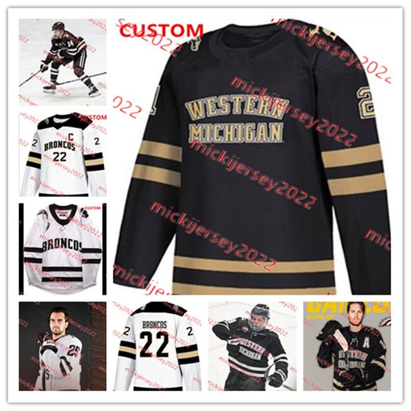 custom stitched western michigan broncos hockey jersey theo thrun luke grainger chad hillebrand ethan wolthers cole gallant western michigan, Black
custom stitched western michigan broncos hockey jersey theo thrun luke grainger chad hillebrand ethan wolthers cole gallant western michigan, Black