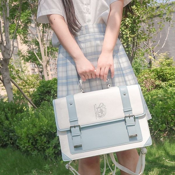 school bags vintage messenger briefcase lolita jk uniform japanese students tote shoulder women pu leather handbags 230313
school bags vintage messenger briefcase lolita jk uniform japanese students tote shoulder women pu leather handbags 230313