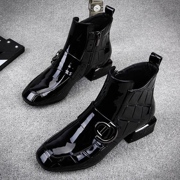 dress shoes spring ankle boot winter single velvet lowheeled patent leather pointed thick fashion woman boots size 42 230313, Black
dress shoes spring ankle boot winter single velvet lowheeled patent leather pointed thick fashion woman boots size 42 230313, Black