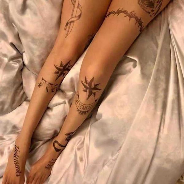 tattood stockings color letter box printed pineapple cut spring and summer new style, Black;white
tattood stockings color letter box printed pineapple cut spring and summer new style, Black;white