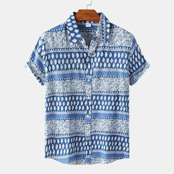 men's casual shirts for men summer european american fashion ethnic style short-sleeved shirt camisas para hombre 230313, White;black
men's casual shirts for men summer european american fashion ethnic style short-sleeved shirt camisas para hombre 230313, White;black