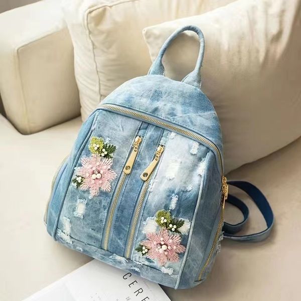 school bags xiu li brand fashion women backpack wask cowboy for college denim backpack trendy s bag 230313
school bags xiu li brand fashion women backpack wask cowboy for college denim backpack trendy s bag 230313