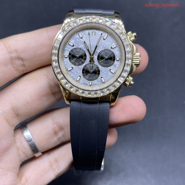 automatic men's watches black natural rubber strap 40mm dial diamond bezel business men's boutique watch, Slivery;brown
automatic men's watches black natural rubber strap 40mm dial diamond bezel business men's boutique watch, Slivery;brown