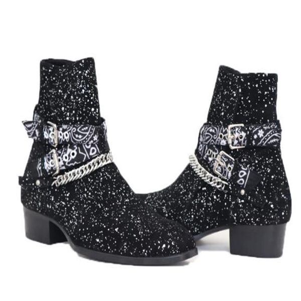 classic wyatt western boots for men glitter cow leather motorcycle booites chelse biker shoes238r, Black
classic wyatt western boots for men glitter cow leather motorcycle booites chelse biker shoes238r, Black
