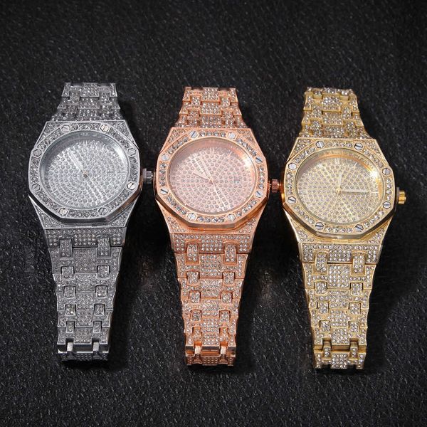 watch new diamond inlaid men's watch hip hop trendsetter fashion large dial calendar quartz watch, Slivery;golden
watch new diamond inlaid men's watch hip hop trendsetter fashion large dial calendar quartz watch, Slivery;golden