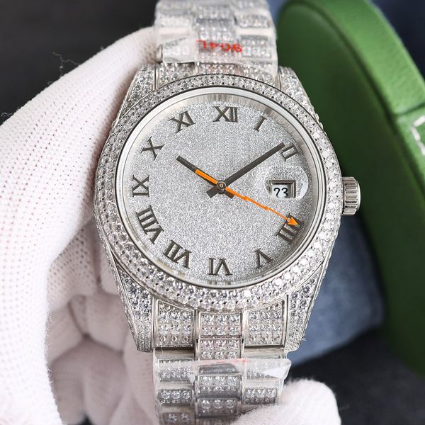 diamonds watch mens watch 41mm automatic mechanical movement watch business designer watches montre luxe, Slivery;brown
diamonds watch mens watch 41mm automatic mechanical movement watch business designer watches montre luxe, Slivery;brown