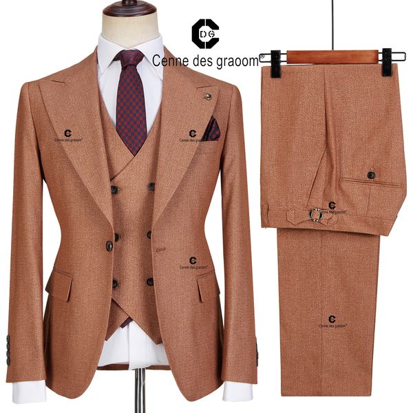men's suits blazers cenne des graoom collection brown suits for men tailor-made wedding groom 3 pieces single button blazers vest pants, White;black
men's suits blazers cenne des graoom collection brown suits for men tailor-made wedding groom 3 pieces single button blazers vest pants, White;black