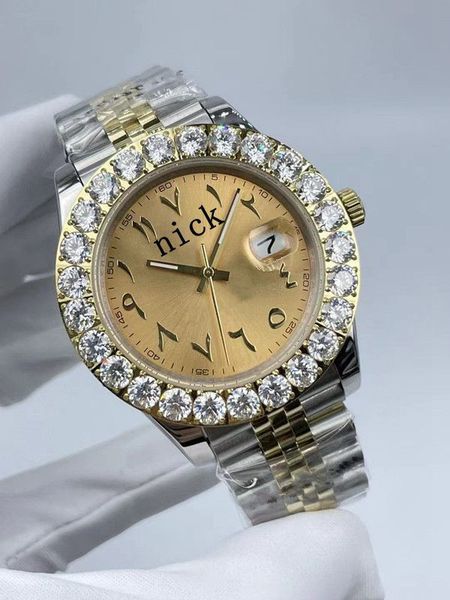 men's watch automatic mechanical watch arabic digital dial large diamond 41mm silver strap stainless steel men's life waterproof w, Slivery;brown
men's watch automatic mechanical watch arabic digital dial large diamond 41mm silver strap stainless steel men's life waterproof w, Slivery;brown