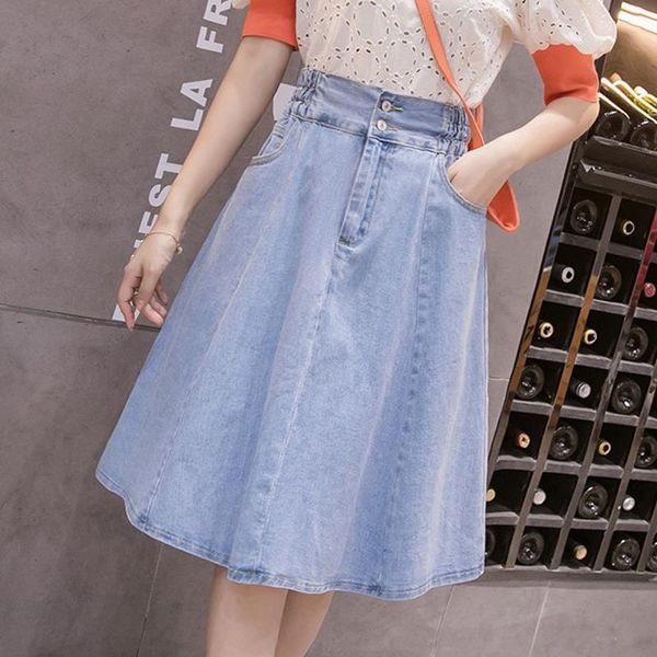 skirts blue denim midi skirt summer women high waisted button up with pockets ladies washed vintage streetwear slit jean skirts 230313, Black
skirts blue denim midi skirt summer women high waisted button up with pockets ladies washed vintage streetwear slit jean skirts 230313, Black
