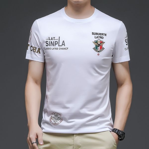 mens casual t shirt designers men s clothing black white tees o neck short sleeve printed business tshirts, White;black
mens casual t shirt designers men s clothing black white tees o neck short sleeve printed business tshirts, White;black