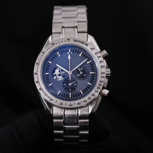 men's watches three-pin timers apollo's moon watch 50th anniversary expensive luxury watches, Slivery;brown
men's watches three-pin timers apollo's moon watch 50th anniversary expensive luxury watches, Slivery;brown