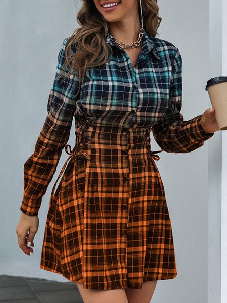casual dresses gradient plaid shirt dress women lace up turn-down collar vintage british style a-line mini dresses knot waist long sleeve 23, Black;gray
casual dresses gradient plaid shirt dress women lace up turn-down collar vintage british style a-line mini dresses knot waist long sleeve 23, Black;gray