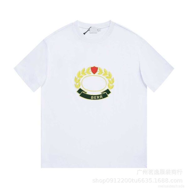 correct version b burbry luxury designer of 23ss bu home oak leaf logo embroidered short sleeve t-shirt high street casual versatile couples, White;black
correct version b burbry luxury designer of 23ss bu home oak leaf logo embroidered short sleeve t-shirt high street casual versatile couples, White;black