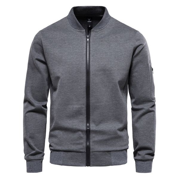 men s jackets spring and autumn stand collar casual zipper fashion sports coat for men 230313, Black;brown
men s jackets spring and autumn stand collar casual zipper fashion sports coat for men 230313, Black;brown