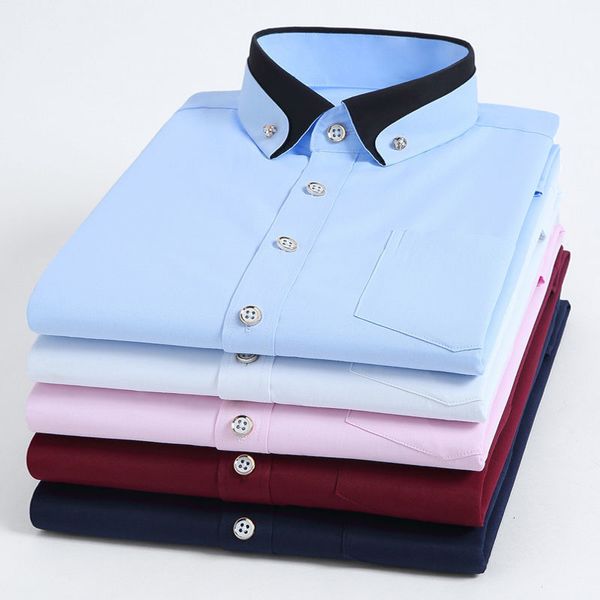 men's casual shirts spring and autumn elastic non-iron men's business social shirt chest pocket high-quality brand clothing shirt, White;black
men's casual shirts spring and autumn elastic non-iron men's business social shirt chest pocket high-quality brand clothing shirt, White;black