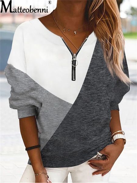 womens hoodies sweatshirts autumn winter vneck zipper women elegant female sweater casual loose multicolor clothes 230314, Black
womens hoodies sweatshirts autumn winter vneck zipper women elegant female sweater casual loose multicolor clothes 230314, Black