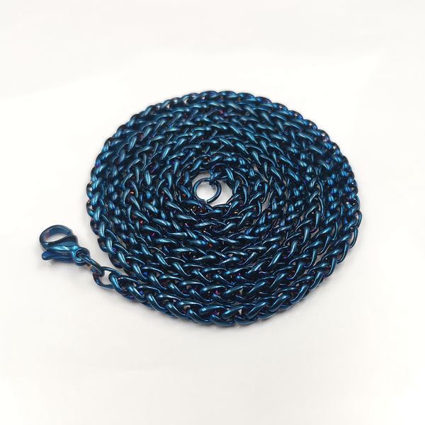 5pcs lot blue necklace stainless steel wheat chain choker link necklaces for women mens fashion gifts jewelry 3mm 24inch, Silver
5pcs lot blue necklace stainless steel wheat chain choker link necklaces for women mens fashion gifts jewelry 3mm 24inch, Silver