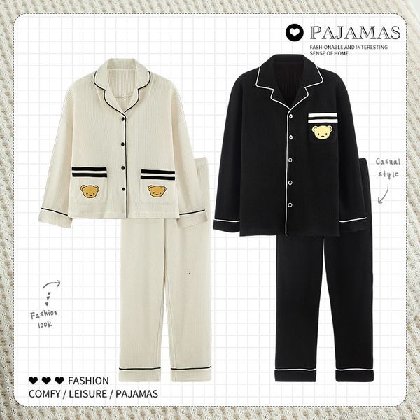 women's sleepwear cotton pajamas men long sleeve trousers suit for couples winter sleepwear set women plaid cute korean autumn pyjamas, Black;red
women's sleepwear cotton pajamas men long sleeve trousers suit for couples winter sleepwear set women plaid cute korean autumn pyjamas, Black;red