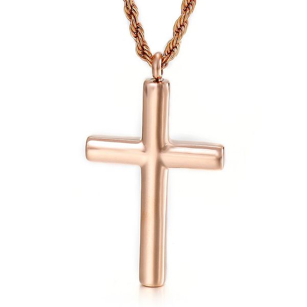 classic cross necklace pendant stainless steel smooth polished crucifixion jewelry for women mens rope chain 3mm 24'' rose gold, Silver
classic cross necklace pendant stainless steel smooth polished crucifixion jewelry for women mens rope chain 3mm 24'' rose gold, Silver