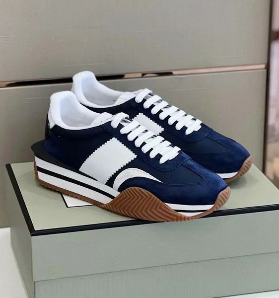 brand men james sneaker shoes side stripe suede & nylon trainer chunky rubber sole lace up skateboard discount footwear eu 38-46 original bo, Black
brand men james sneaker shoes side stripe suede & nylon trainer chunky rubber sole lace up skateboard discount footwear eu 38-46 original bo, Black