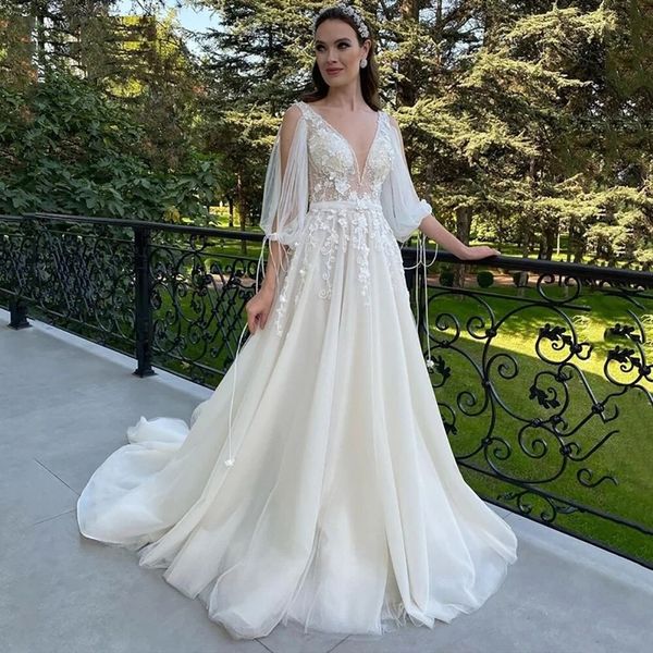 new style a-line wedding dress lace appliques boho wedding dress backless bride dress weeding gowns, White
new style a-line wedding dress lace appliques boho wedding dress backless bride dress weeding gowns, White