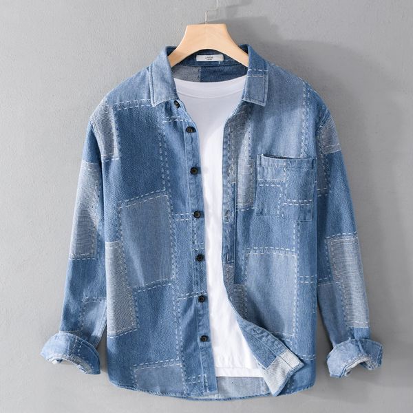 men's casual shirts fashion long sleeve denim shirt men's japanese style lapel casual coat spring autumn youth trend men's cl, White;black
men's casual shirts fashion long sleeve denim shirt men's japanese style lapel casual coat spring autumn youth trend men's cl, White;black