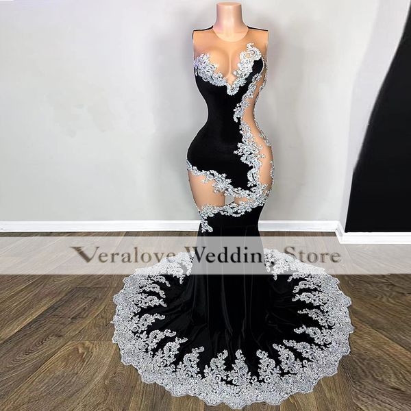black mermaid prom dresses illusion sleeveless 2k23 appliques occasion evening gowns for women gala party
black mermaid prom dresses illusion sleeveless 2k23 appliques occasion evening gowns for women gala party