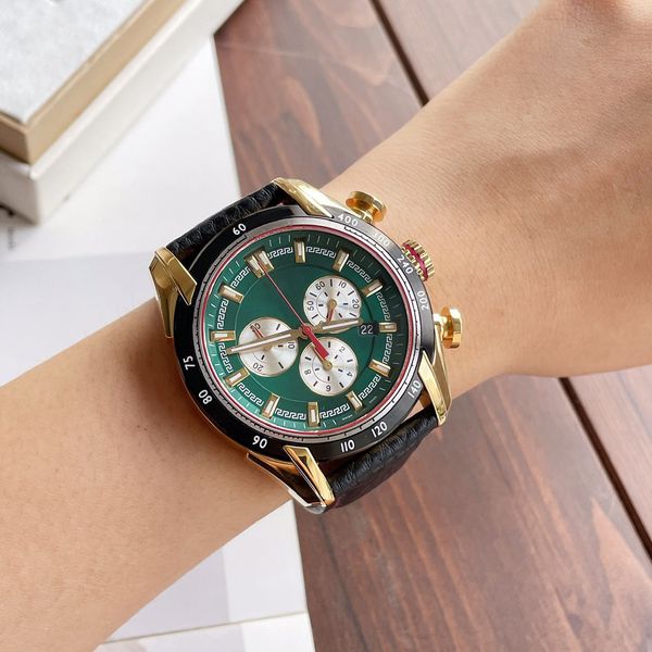 2023 men's luxury quartz watch business fashion leisure six-pin timing multi-function calendar luminous watch belt watches, Slivery;brown
2023 men's luxury quartz watch business fashion leisure six-pin timing multi-function calendar luminous watch belt watches, Slivery;brown