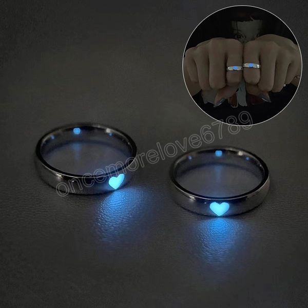 luminous couple ring women men love heart luminous ring glow in dark adjustable finger rings valentine's day jewelry gift lovers, Silver
luminous couple ring women men love heart luminous ring glow in dark adjustable finger rings valentine's day jewelry gift lovers, Silver