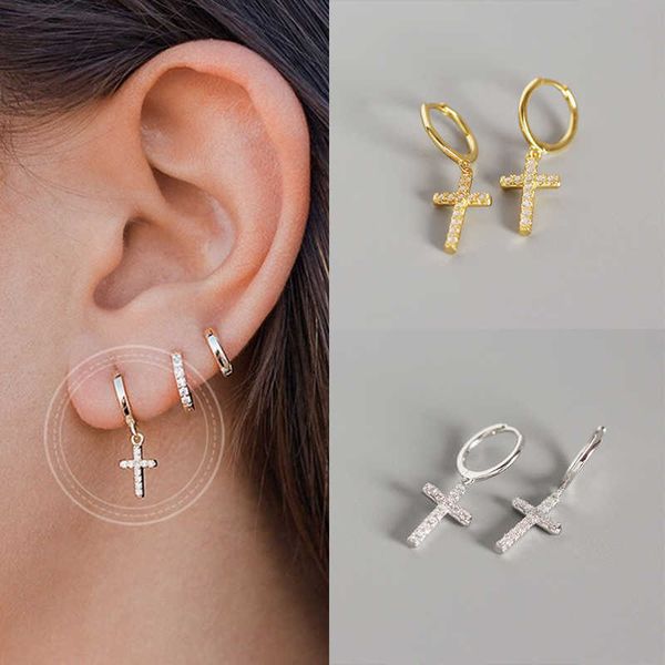 charm prevent allergies 925 sterling silver ear buckle exquisite cross crystal diamond pendant ladies zircon hoop earrings fashion aa230311, Golden
charm prevent allergies 925 sterling silver ear buckle exquisite cross crystal diamond pendant ladies zircon hoop earrings fashion aa230311, Golden