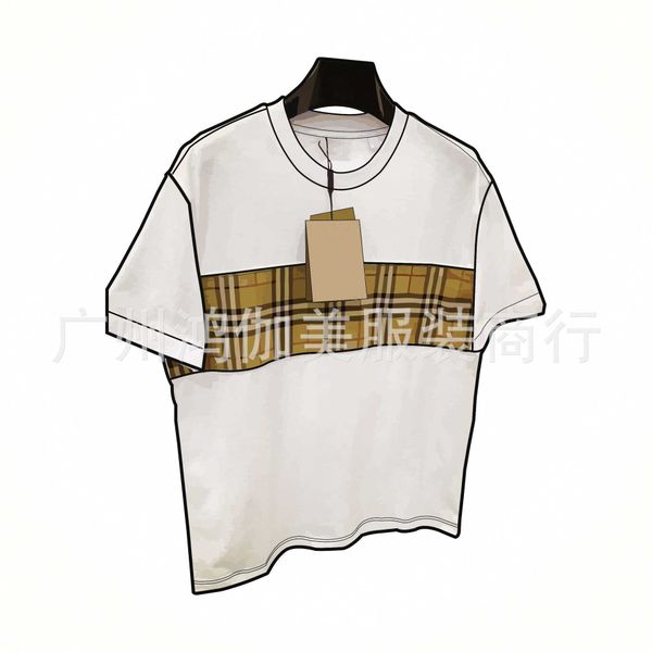 correct version of urbry luxury designer high-version b 's new plaid patchwork cotton loose t-shirt for men and women, White;black
correct version of urbry luxury designer high-version b 's new plaid patchwork cotton loose t-shirt for men and women, White;black