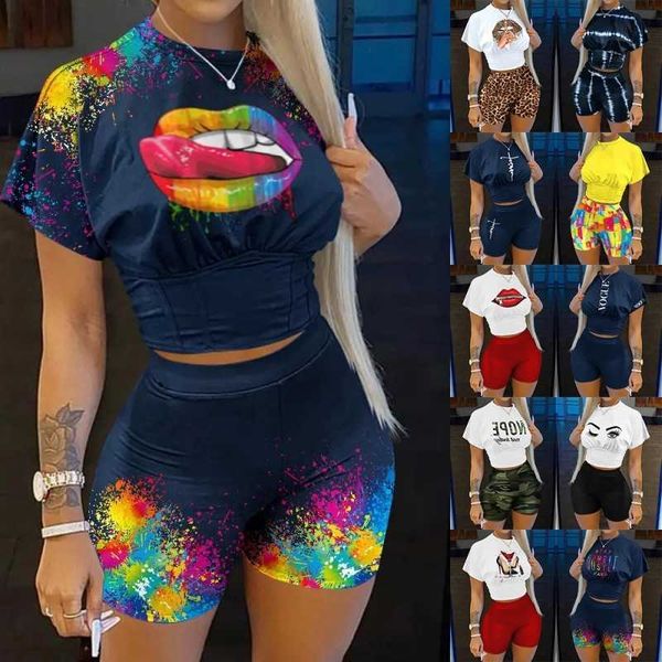 women clothes tracksuits multicolor two piece outfits 2023 new printing short-sleeved shorts two-piece suit for ladies, Gray
women clothes tracksuits multicolor two piece outfits 2023 new printing short-sleeved shorts two-piece suit for ladies, Gray